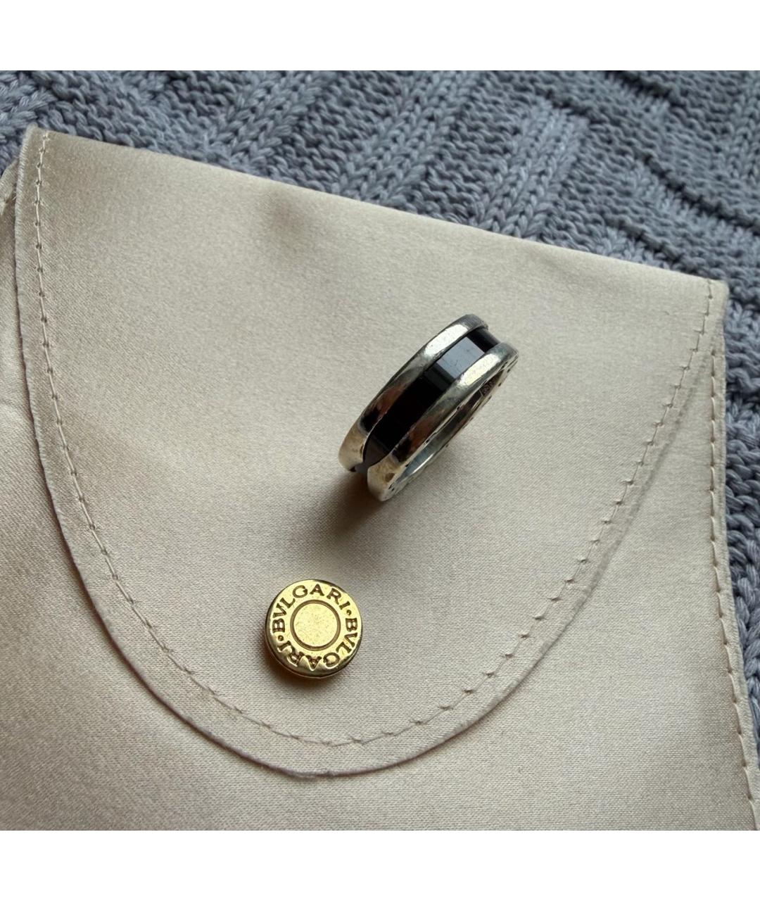 BVLGARI Черное серебряное кольцо, фото 2
