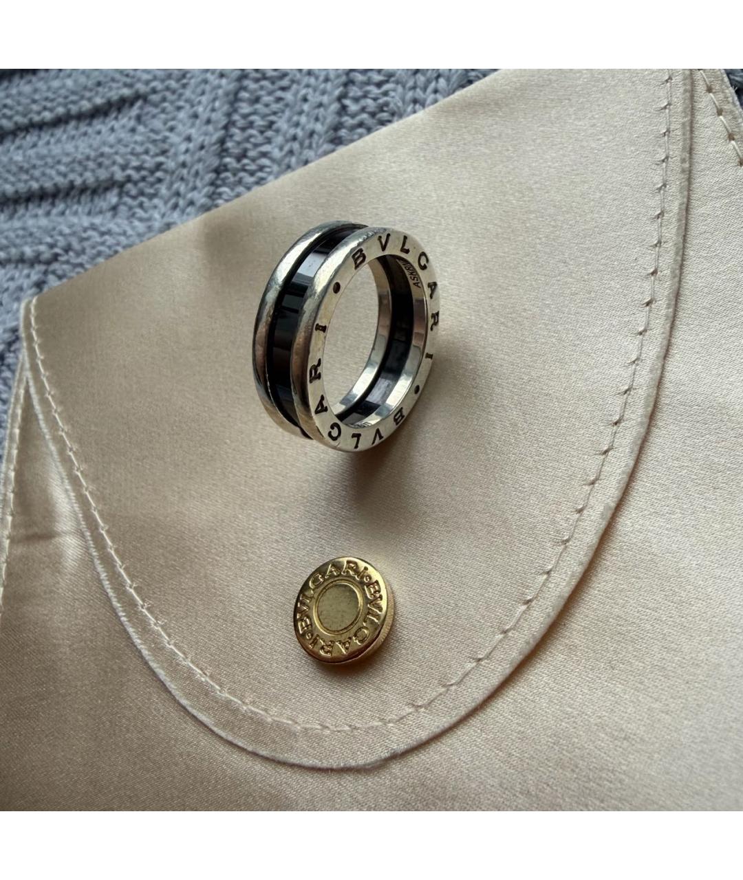 BVLGARI Черное серебряное кольцо, фото 3