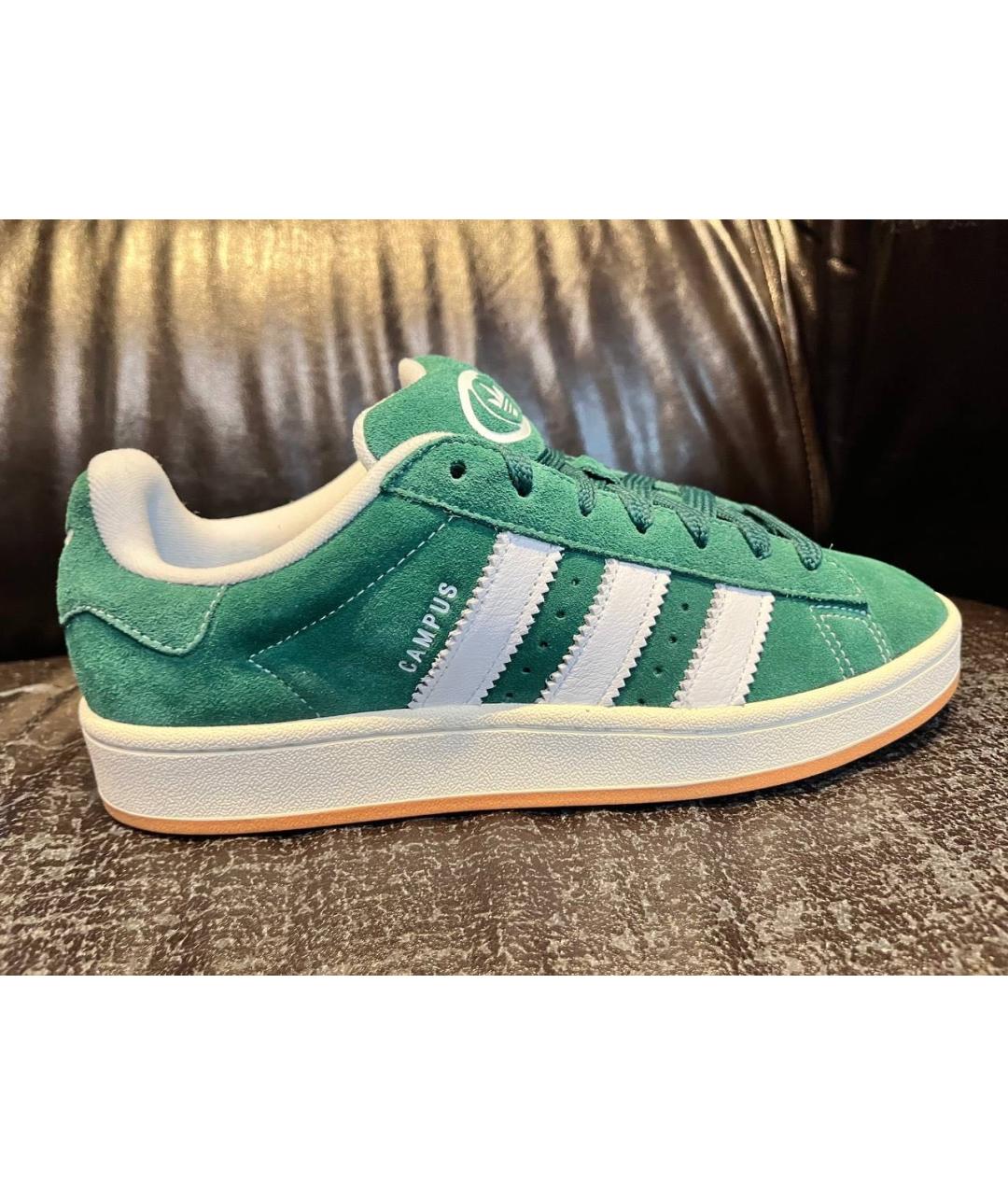 ADIDAS Зеленые замшевые кроссовки, фото 3