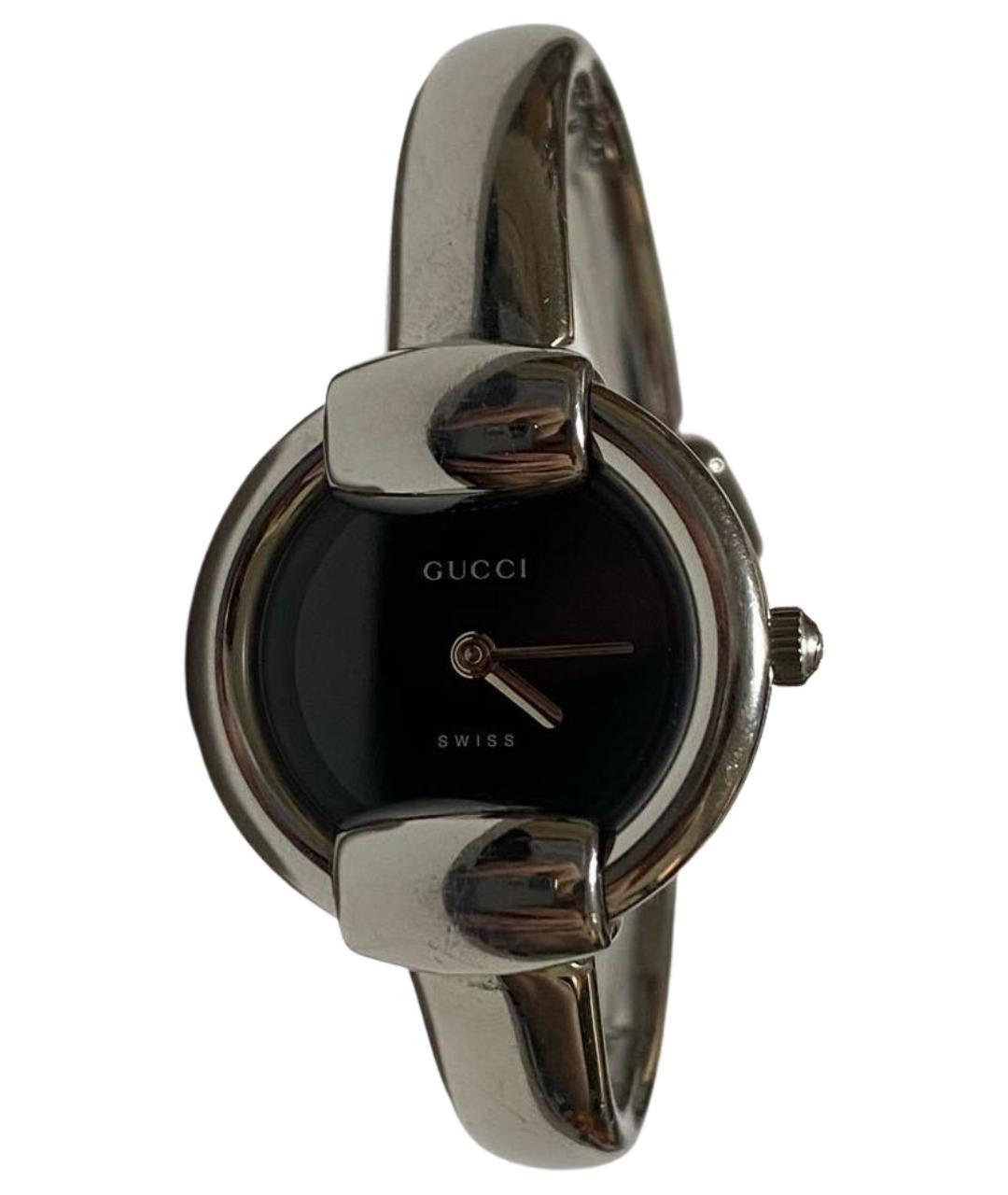 GUCCI Серебряные металлические часы, фото 1