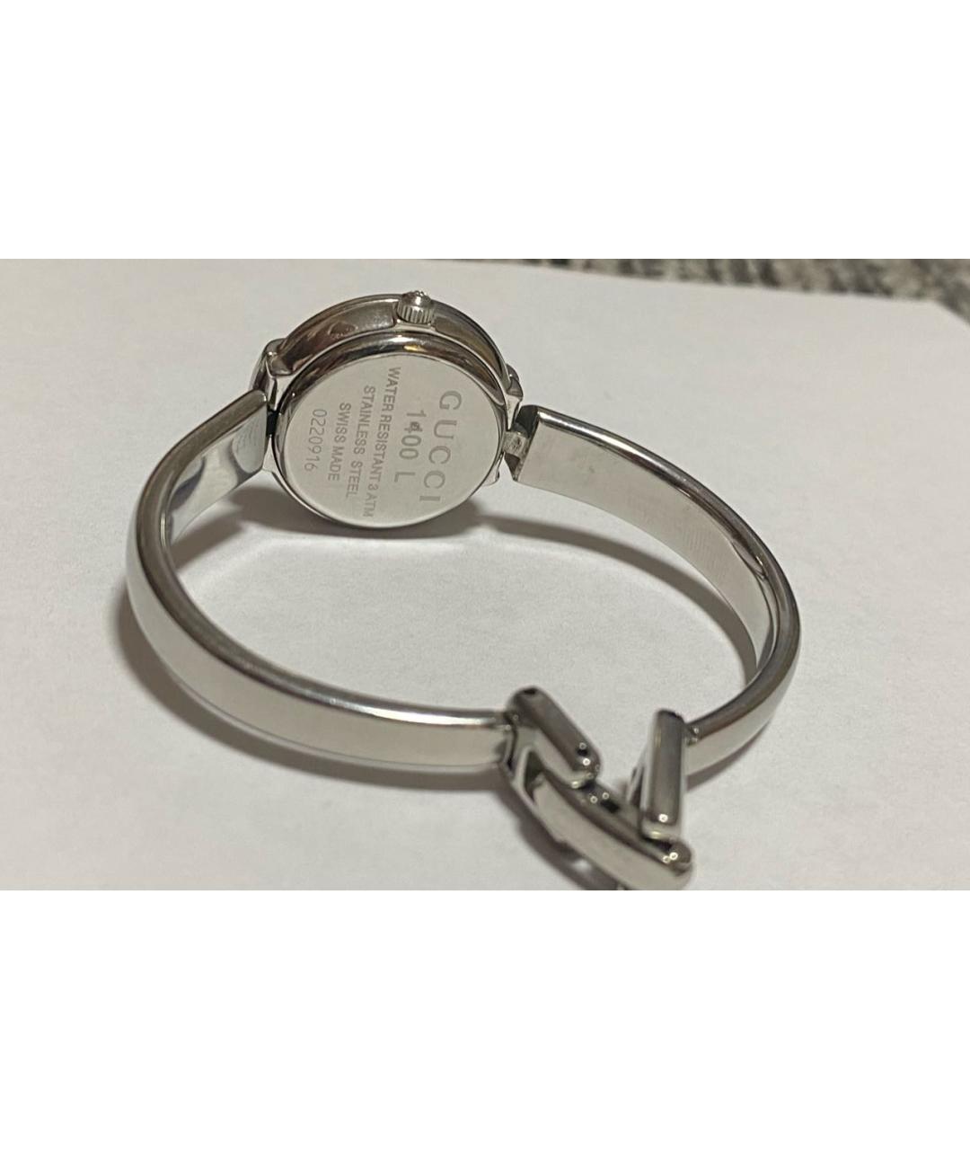 GUCCI Серебряные металлические часы, фото 2