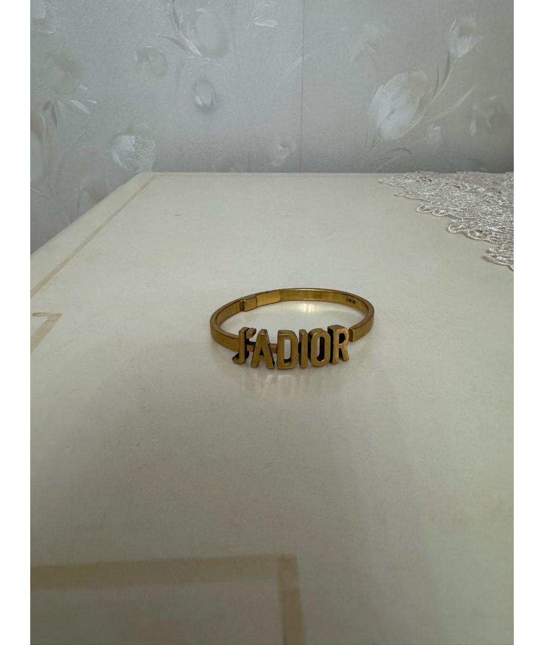 CHRISTIAN DIOR Золотой латунный браслет, фото 7