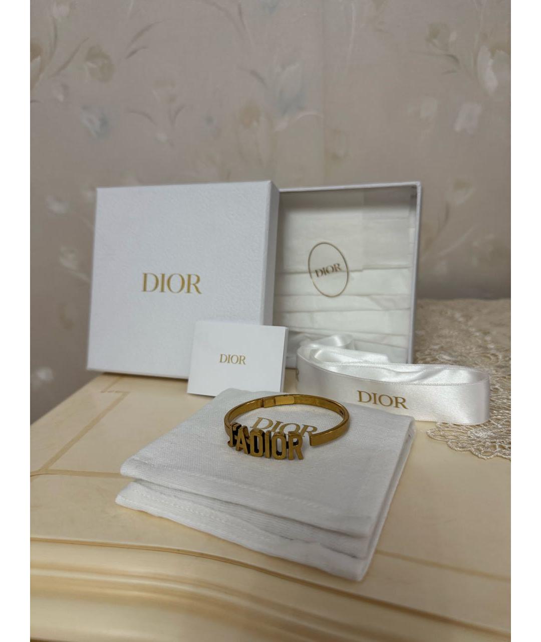 CHRISTIAN DIOR Золотой латунный браслет, фото 6