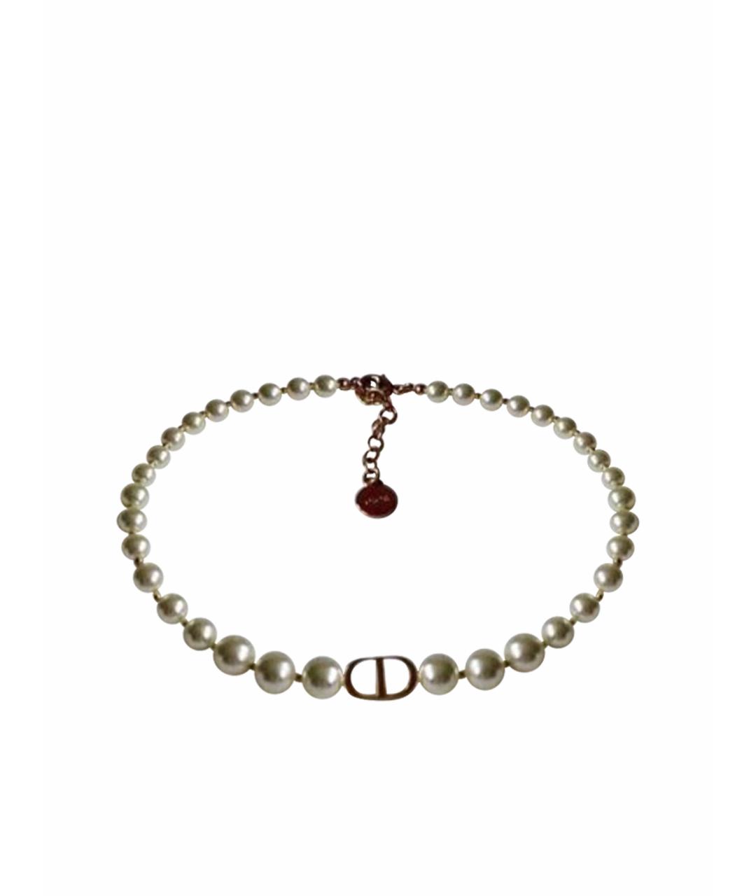 CHRISTIAN DIOR Белая жемчужная цепочка, фото 1