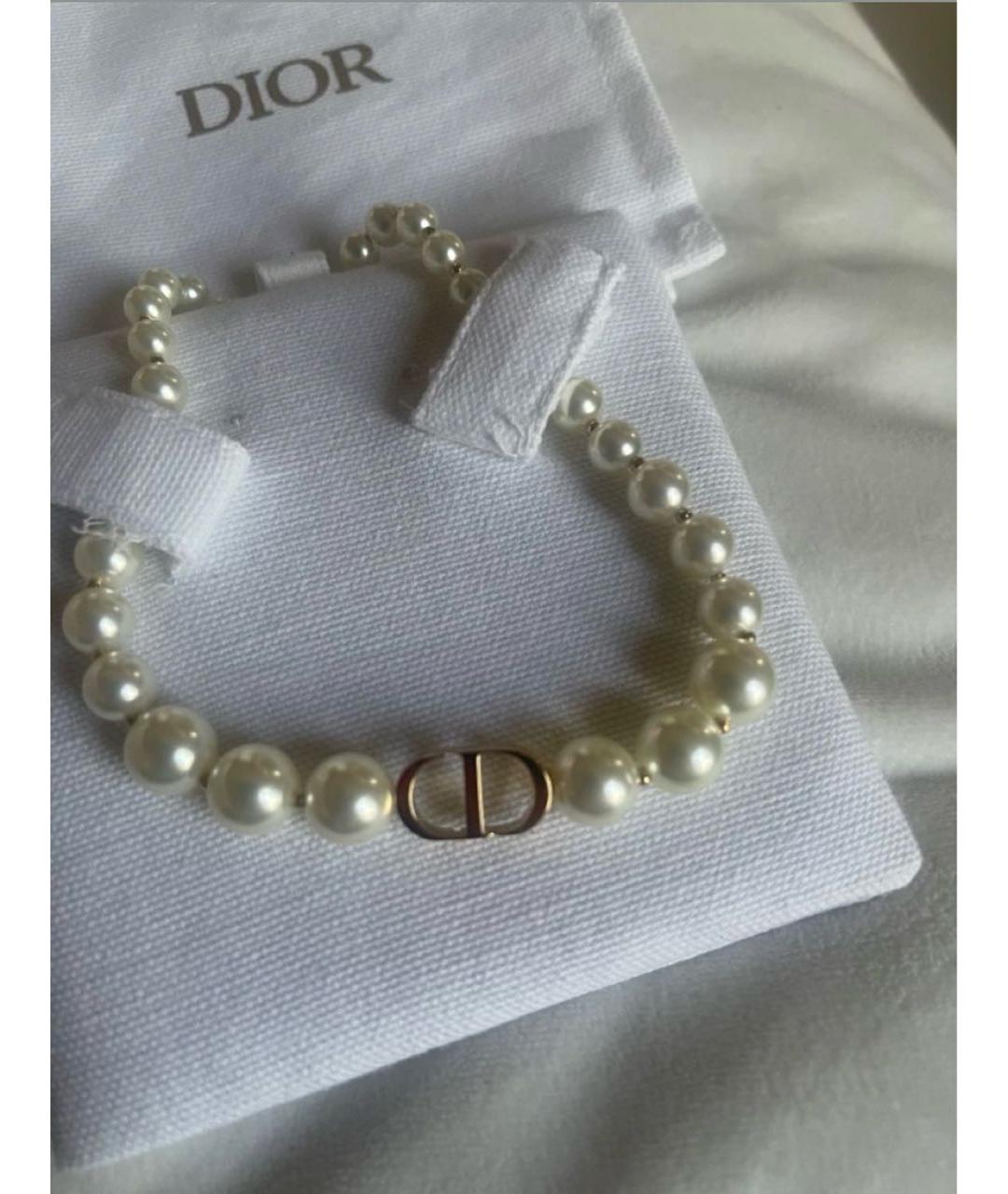 CHRISTIAN DIOR Белая жемчужная цепочка, фото 4