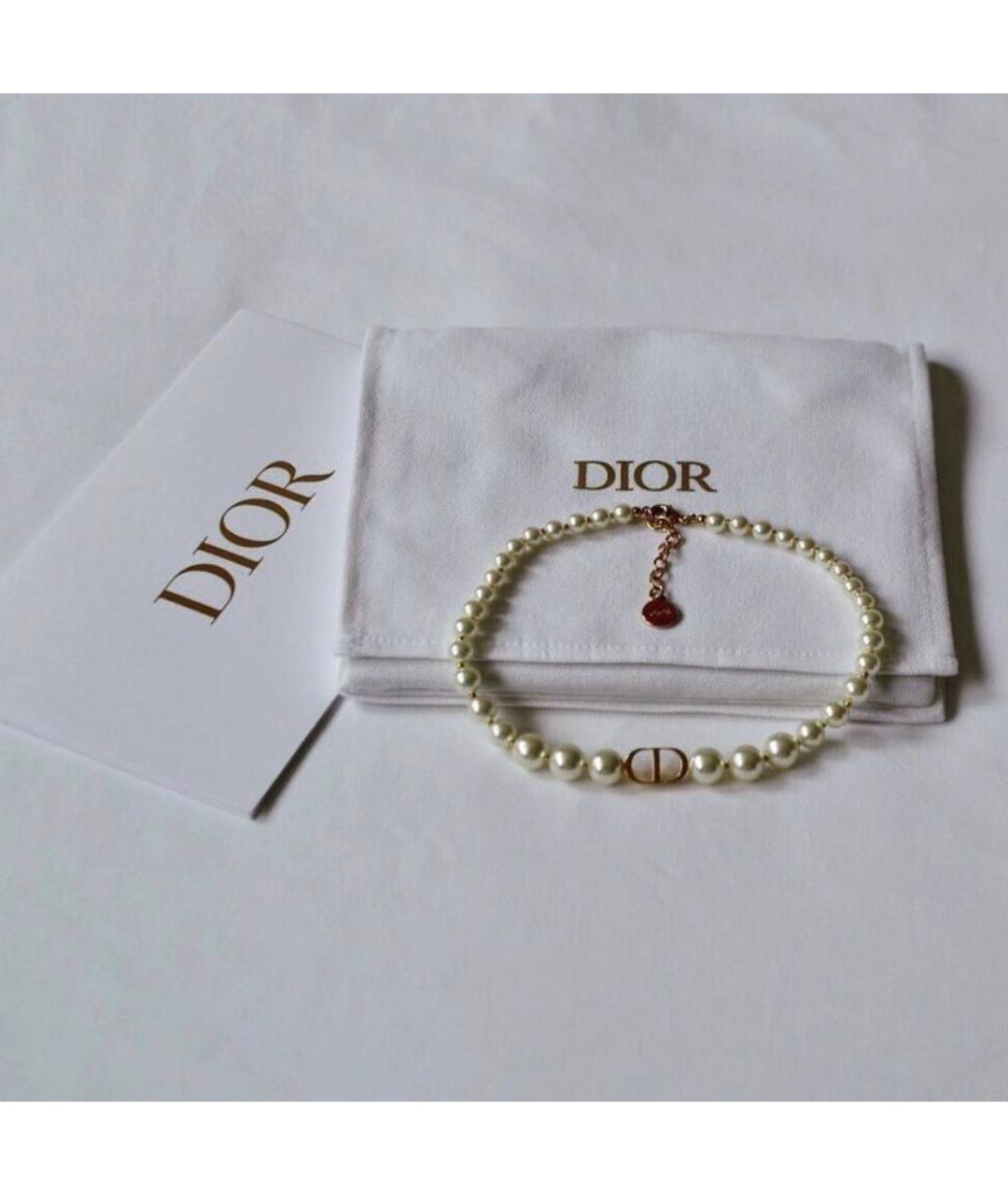 CHRISTIAN DIOR Белая жемчужная цепочка, фото 3