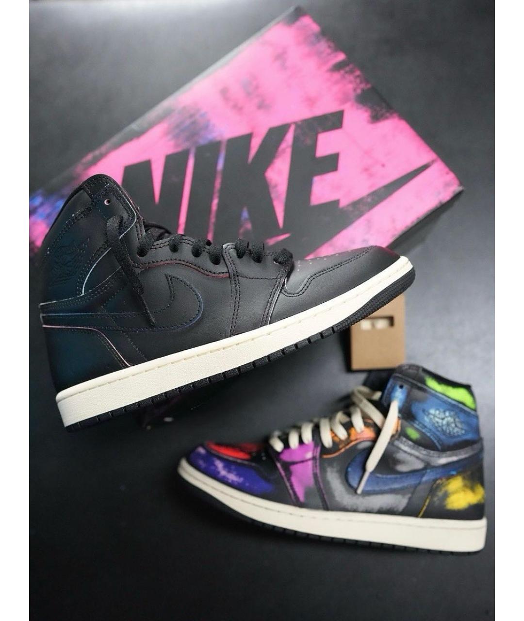 JORDAN Мульти кожаные высокие кроссовки / кеды, фото 7