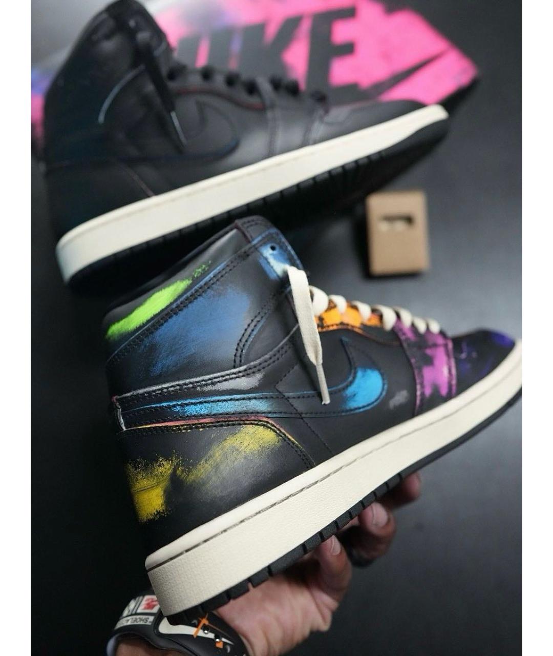 JORDAN Мульти кожаные высокие кроссовки / кеды, фото 6