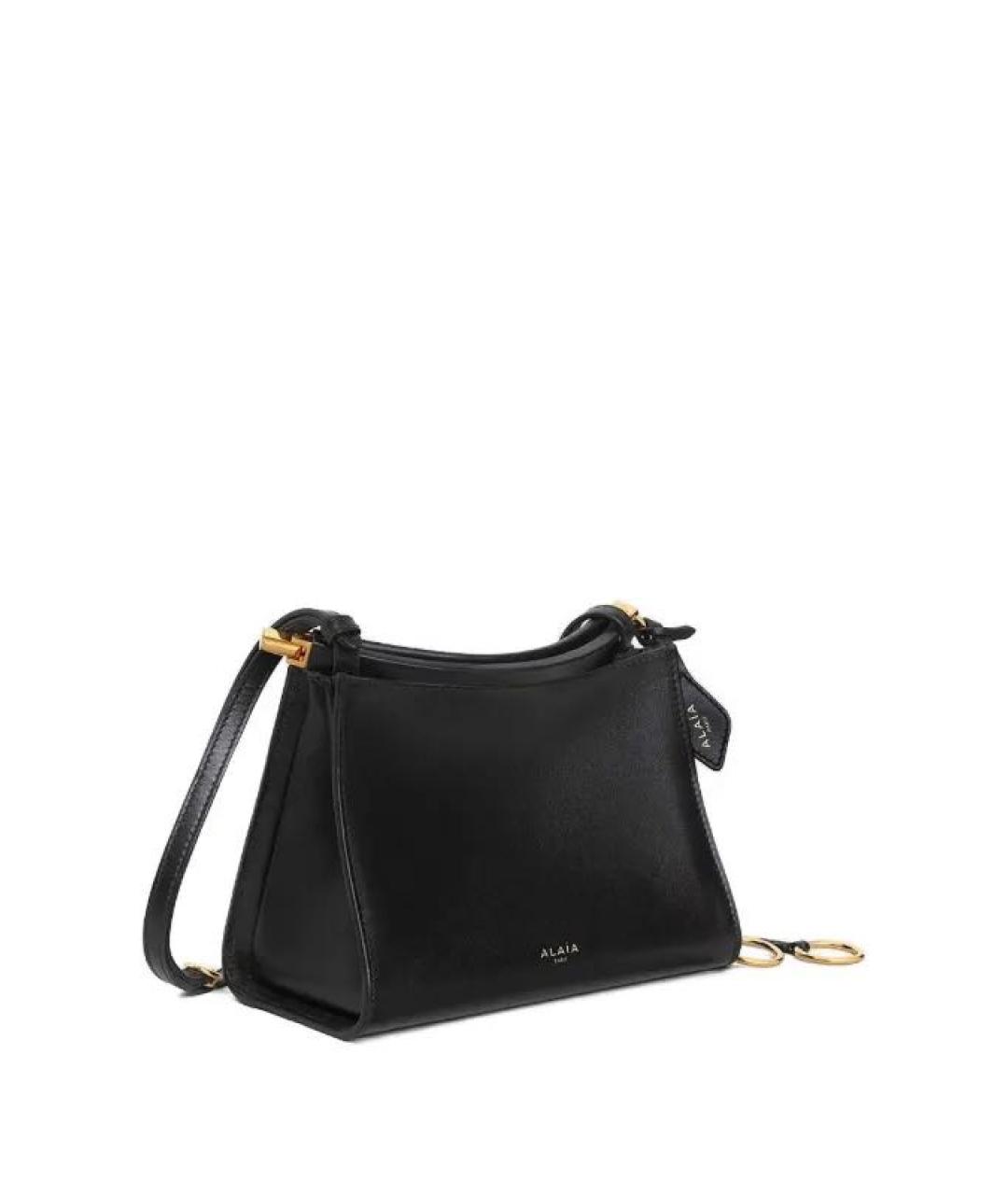 ALAIA Черная кожаная сумка через плечо, фото 3