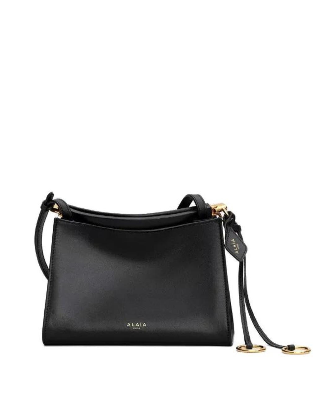 ALAIA Черная кожаная сумка через плечо, фото 4