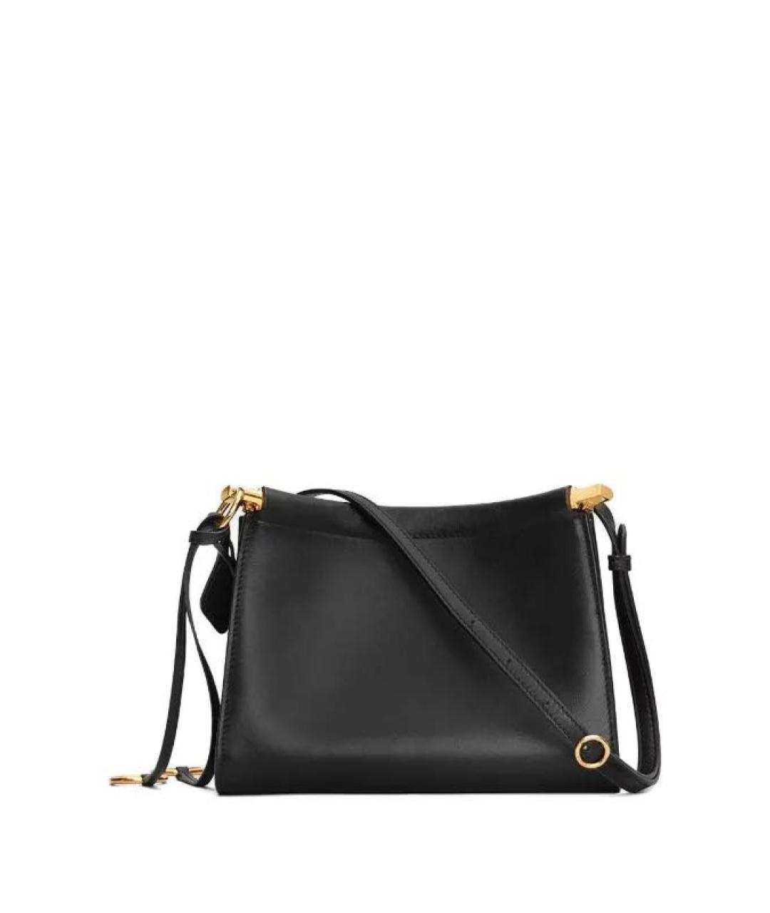 ALAIA Черная кожаная сумка через плечо, фото 2