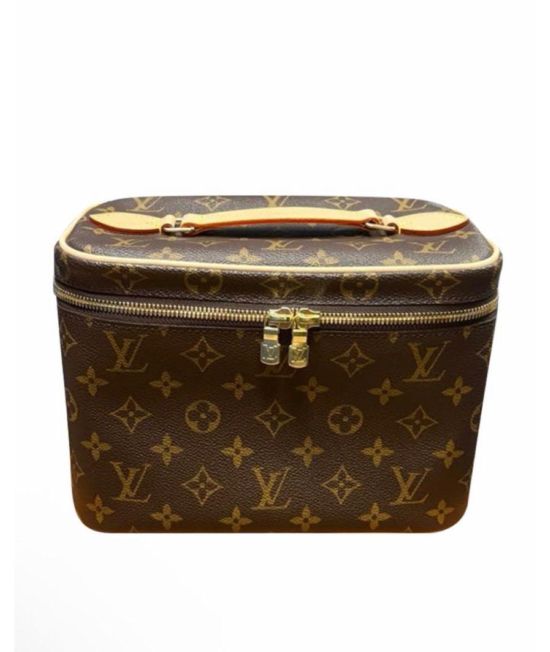 LOUIS VUITTON Коричневая косметичка, фото 9