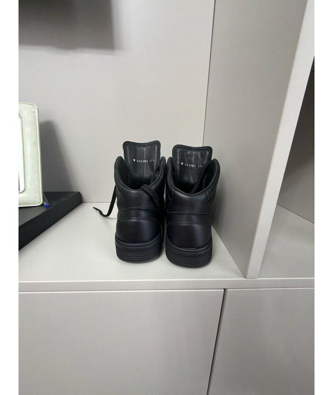 CHANEL Черные кожаные кроссовки, фото 4