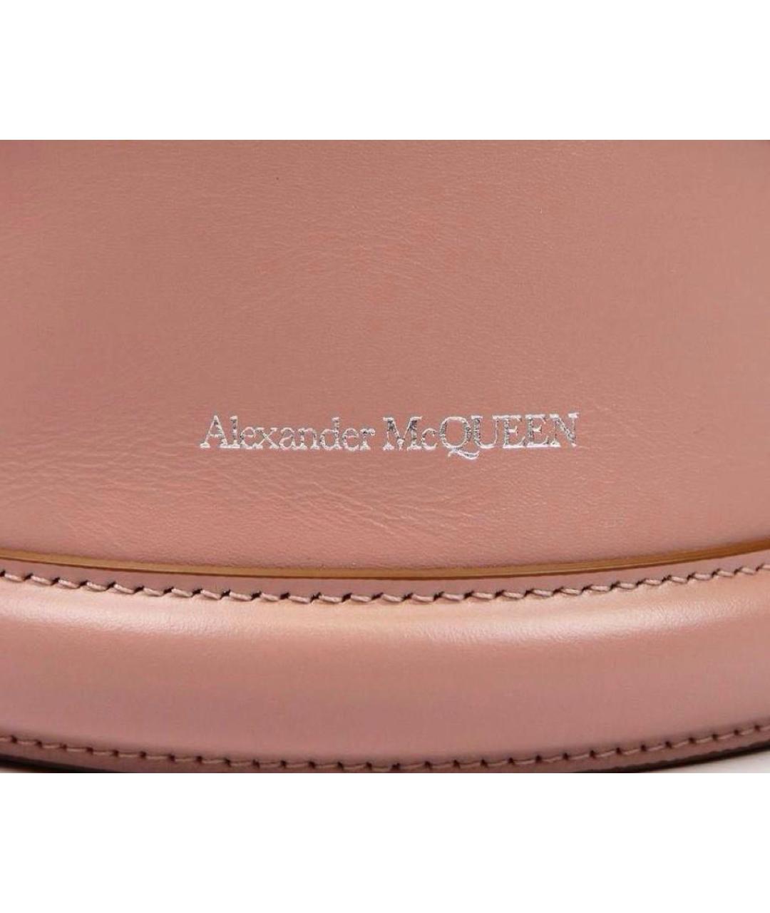 ALEXANDER MCQUEEN Розовая кожаная сумка через плечо, фото 2