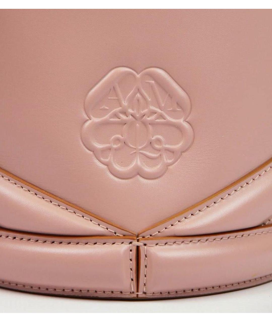 ALEXANDER MCQUEEN Розовая кожаная сумка через плечо, фото 3
