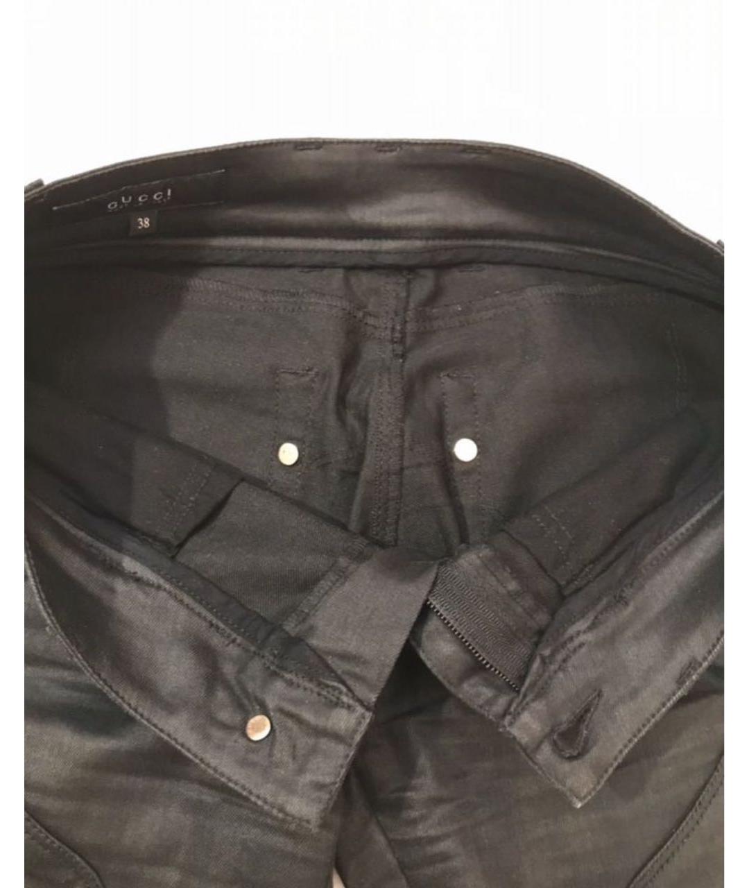 GUCCI Черные хлопковые джинсы слим, фото 3