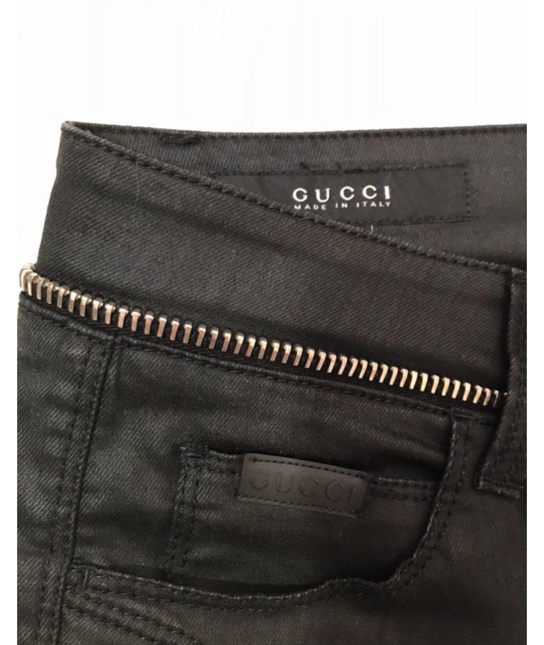 GUCCI Черные хлопковые джинсы слим, фото 6