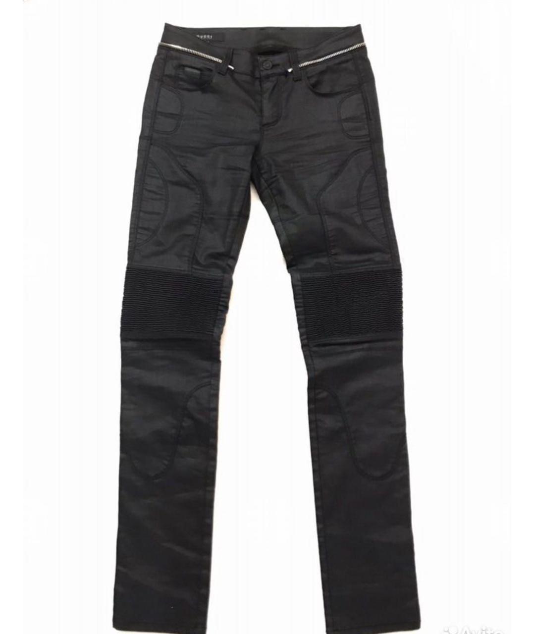 GUCCI Черные хлопковые джинсы слим, фото 1