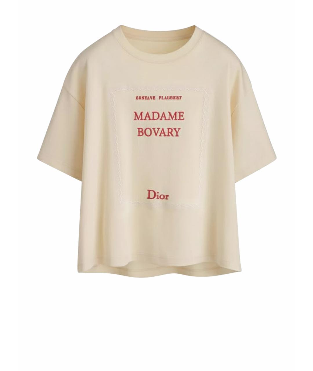 CHRISTIAN DIOR Бежевая футболка, фото 1