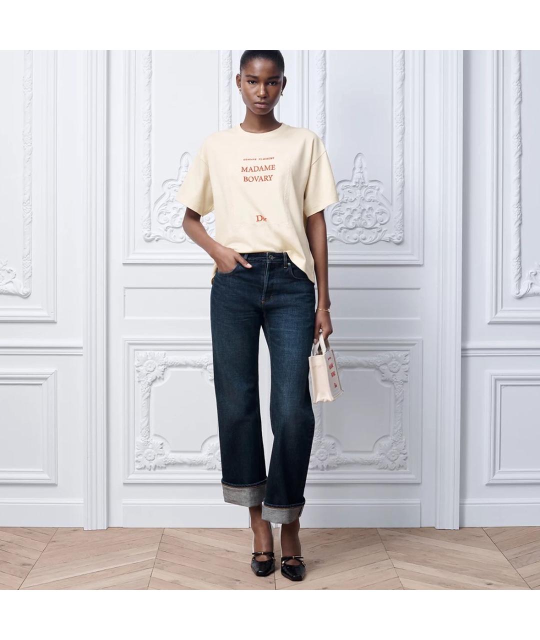 CHRISTIAN DIOR Бежевая футболка, фото 3