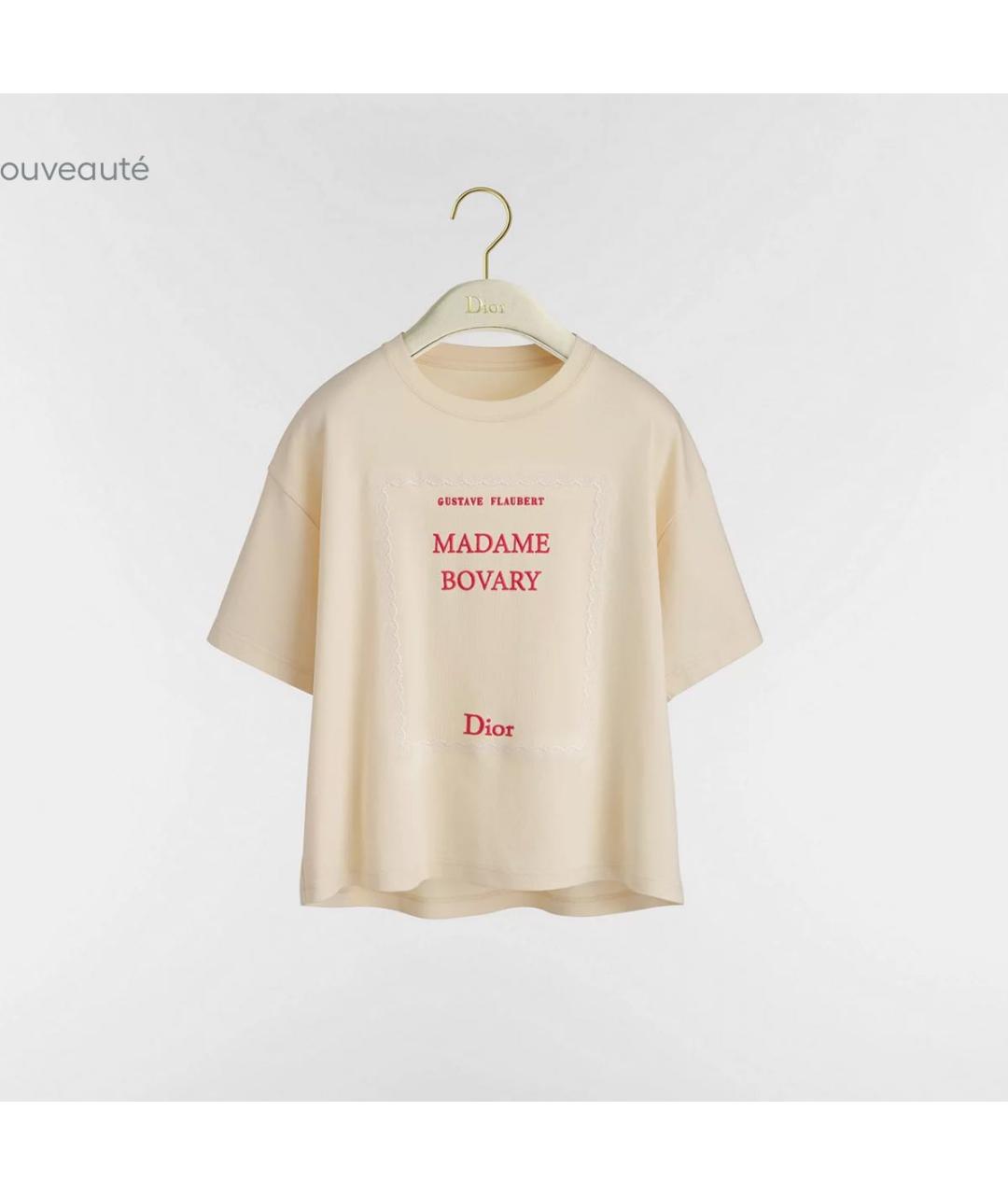 CHRISTIAN DIOR Бежевая футболка, фото 4