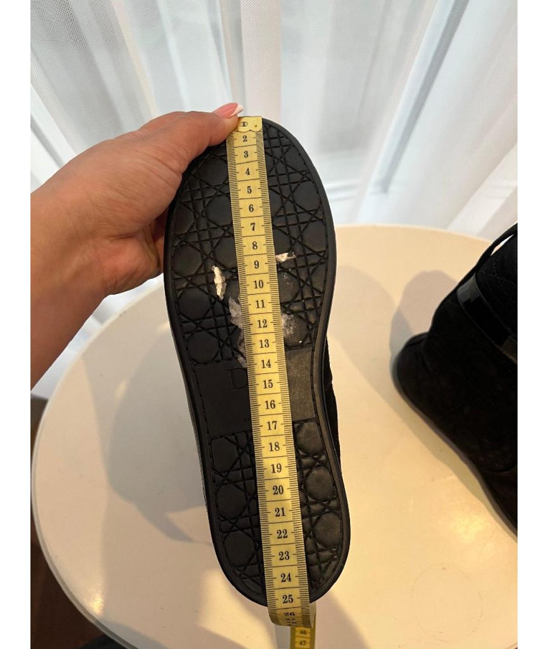 CHRISTIAN DIOR Черные замшевые полусапоги, фото 8