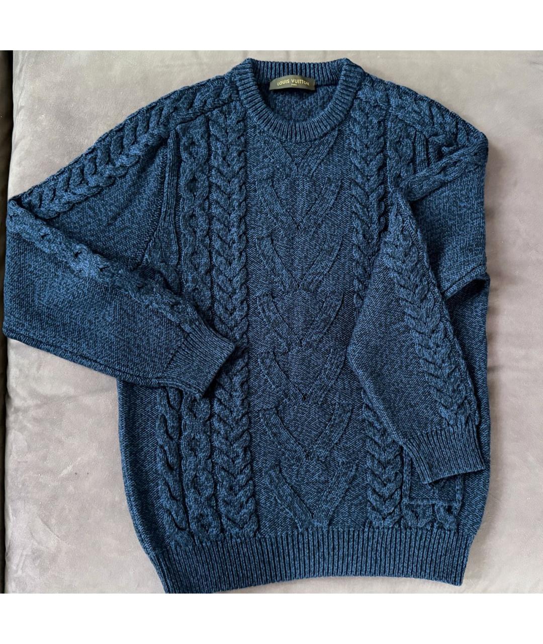 LOUIS VUITTON Синий шерстяной джемпер / свитер, фото 5