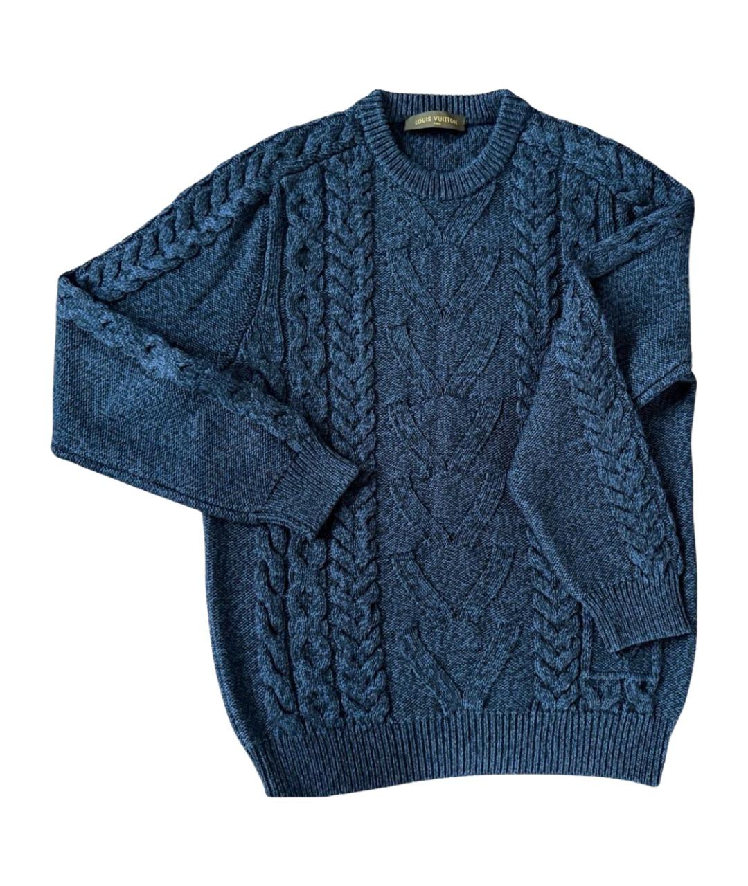 LOUIS VUITTON Синий шерстяной джемпер / свитер, фото 1