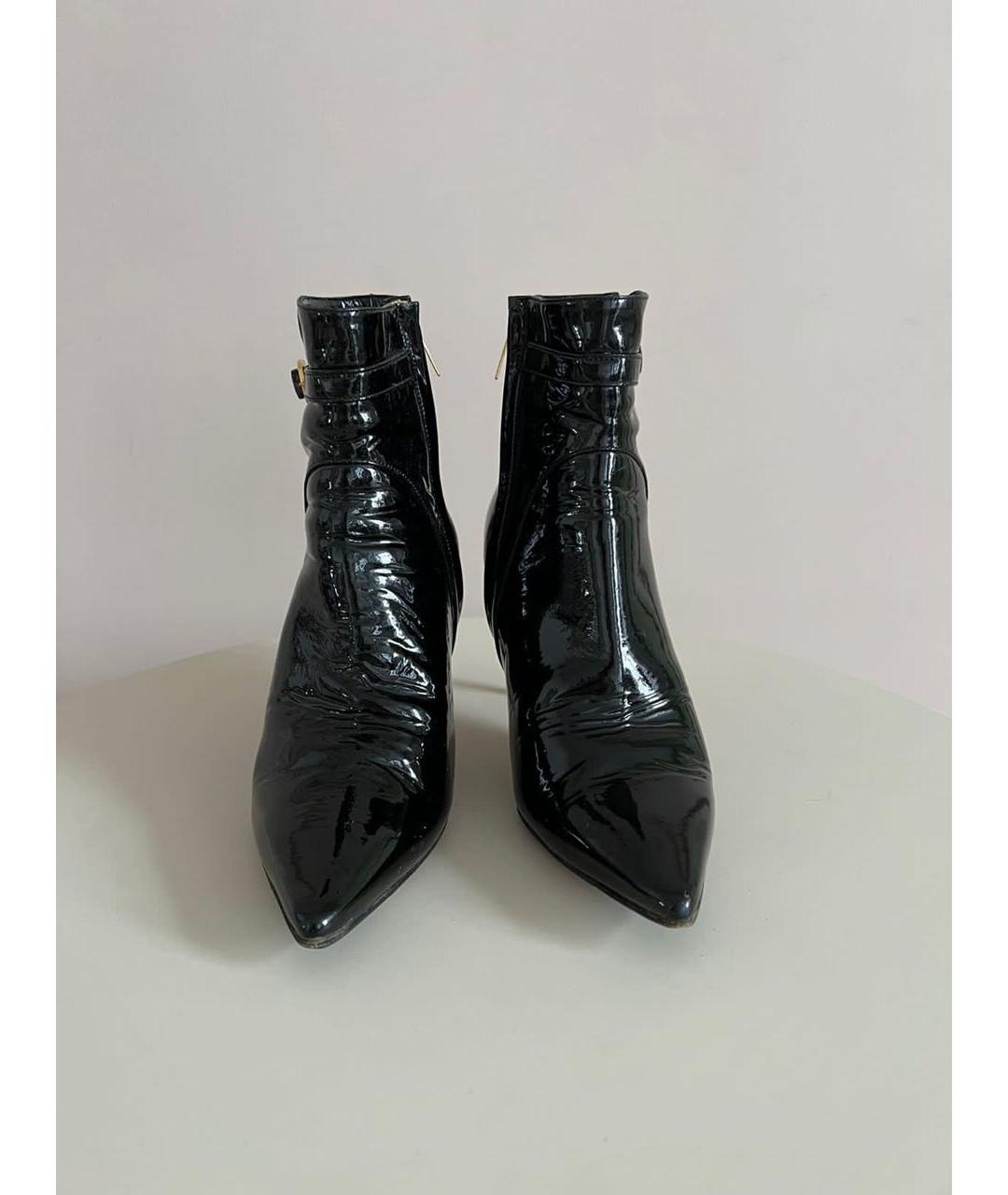 JIMMY CHOO Черные ботильоны из лакированной кожи, фото 2