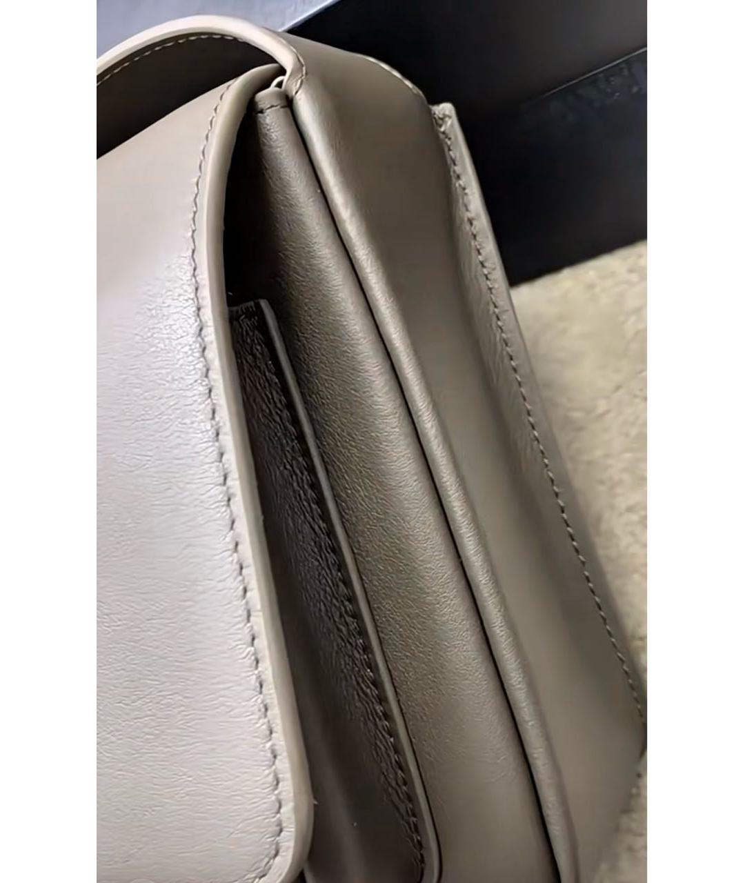 SAINT LAURENT Хаки кожаная сумка через плечо, фото 7