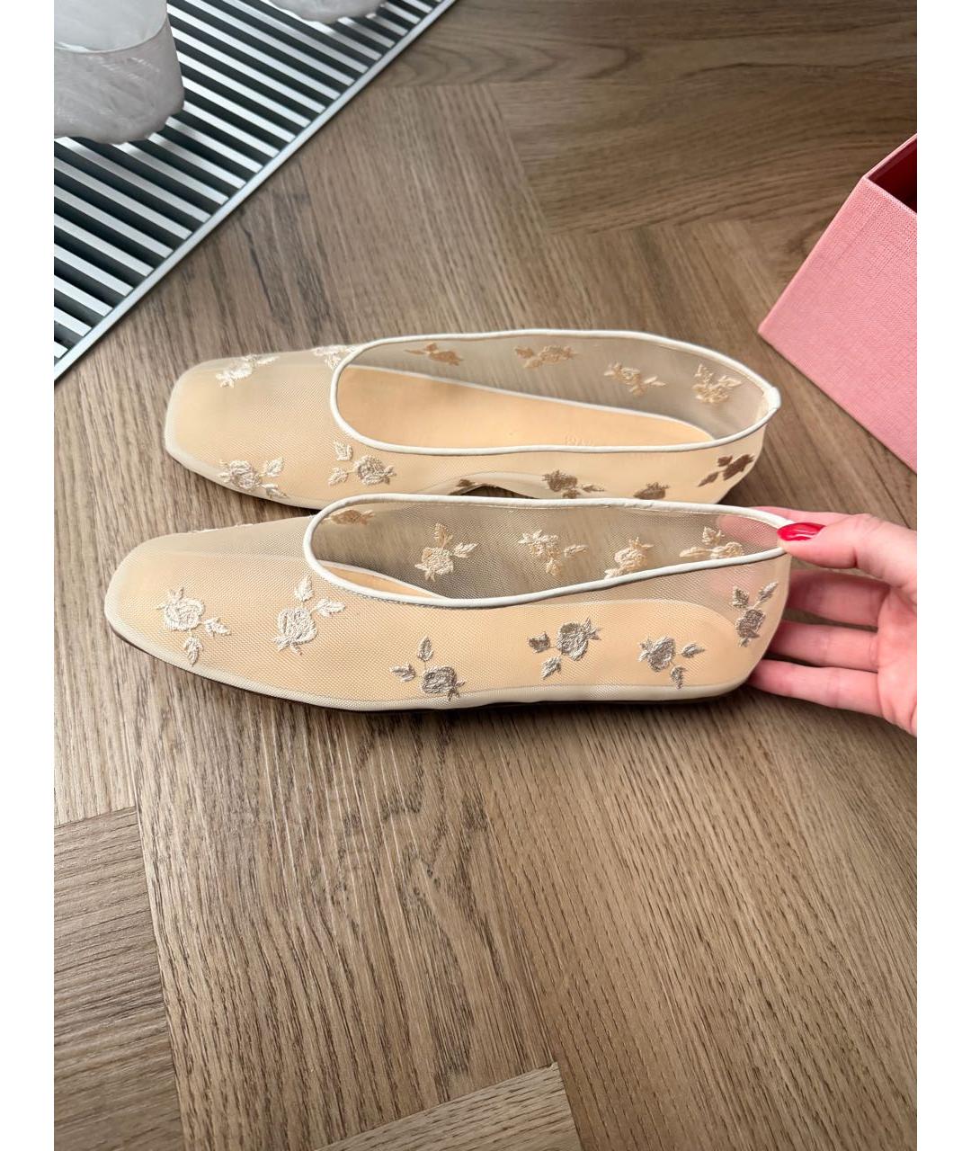 MAGDA BUTRYM Бежевые синтетические балетки, фото 9