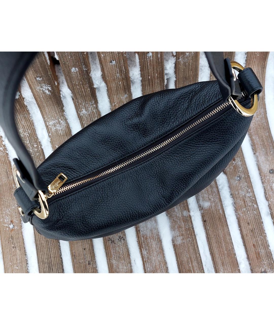 KARL LAGERFELD Черная кожаная сумка через плечо, фото 5