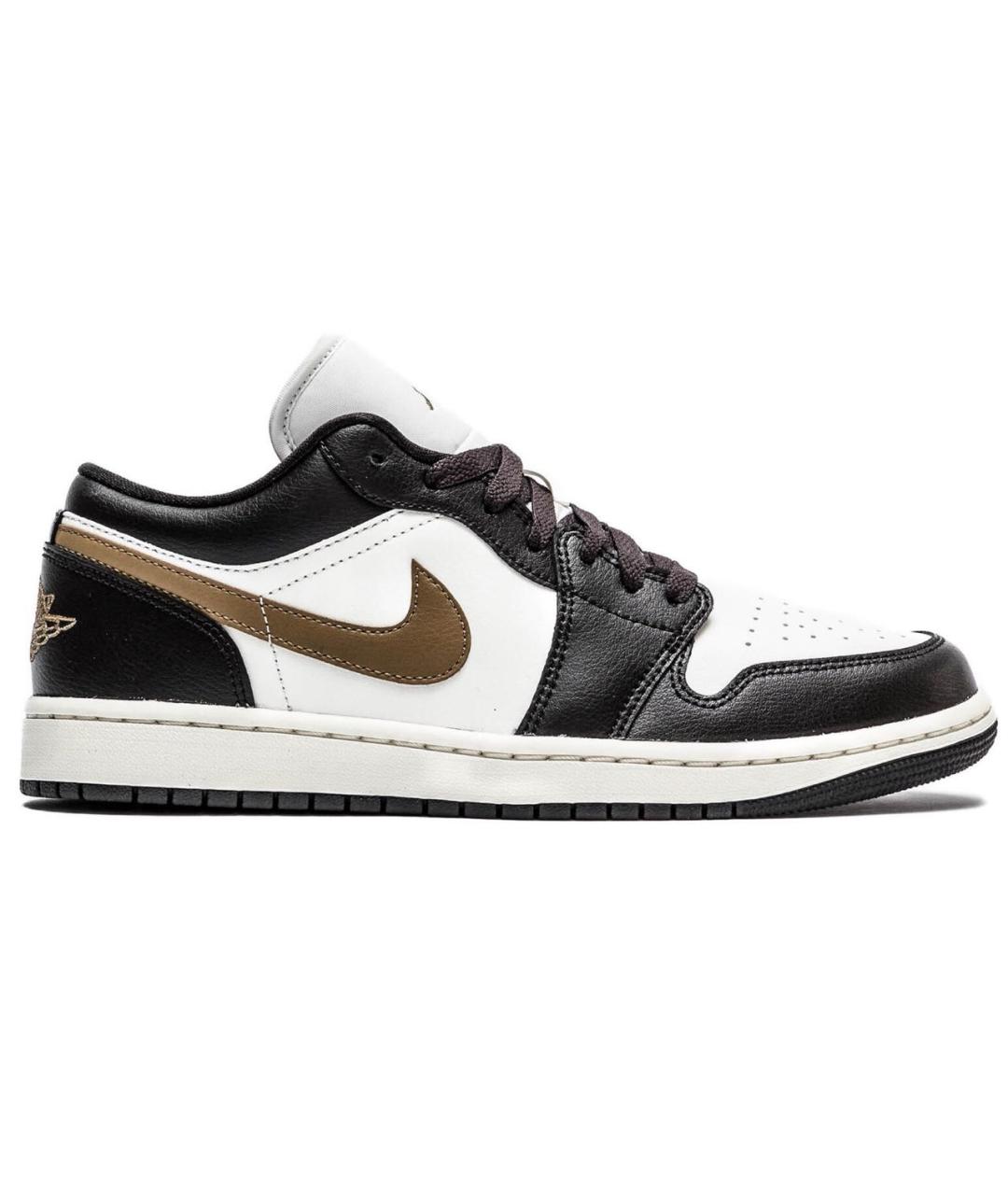 JORDAN Коричневые кожаные кроссовки, фото 1