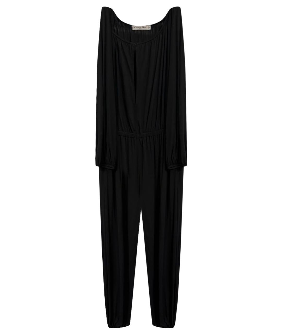 CHRISTIAN DIOR Черный вискозный комбинезон, фото 1