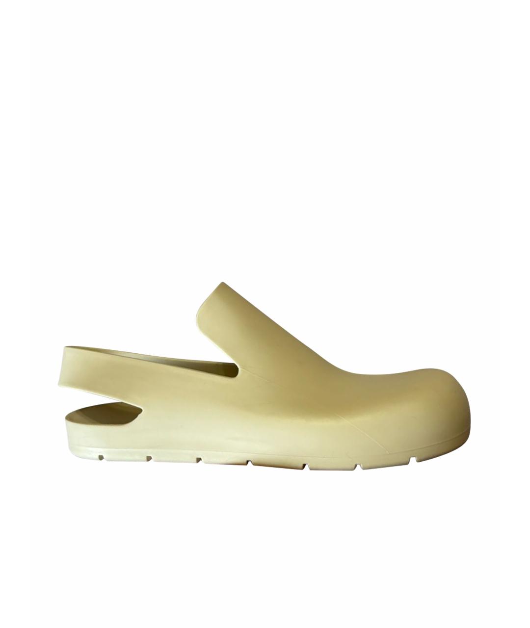 BOTTEGA VENETA Бежевые резиновые сандалии, фото 1