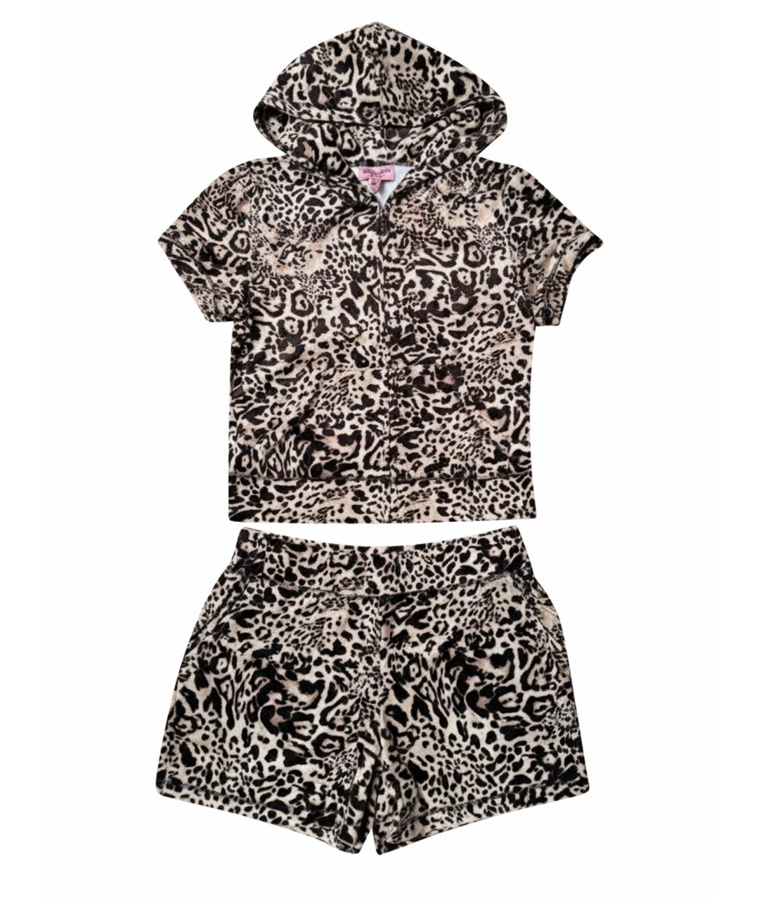 JUICY COUTURE Коричневый хлопко-эластановый спортивные костюмы, фото 1