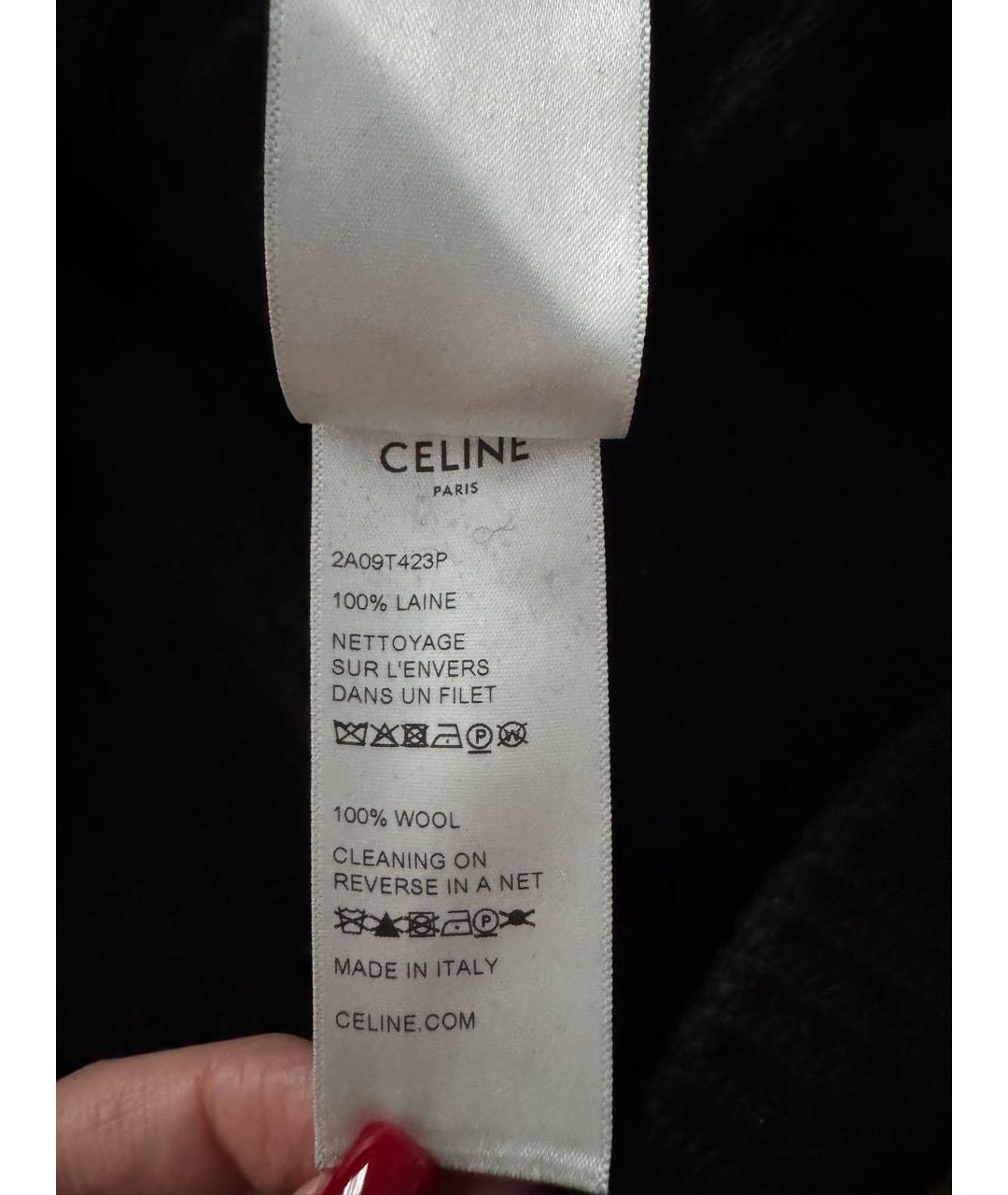 CELINE Черный шерстяной джемпер / свитер, фото 5