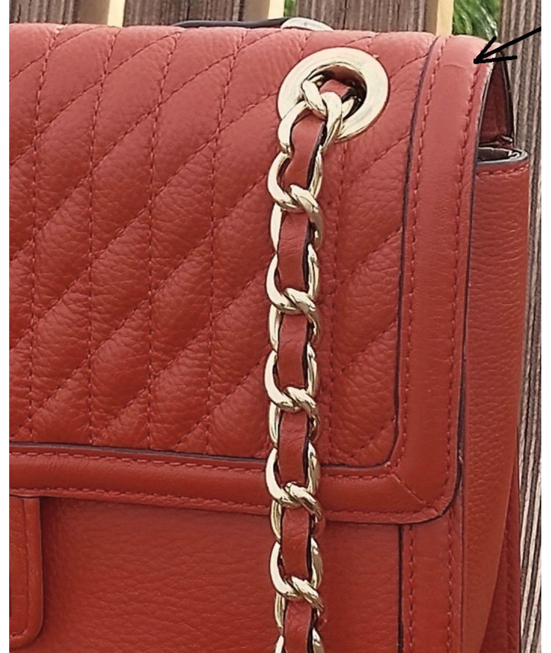 KARL LAGERFELD Оранжевая кожаная сумка через плечо, фото 8