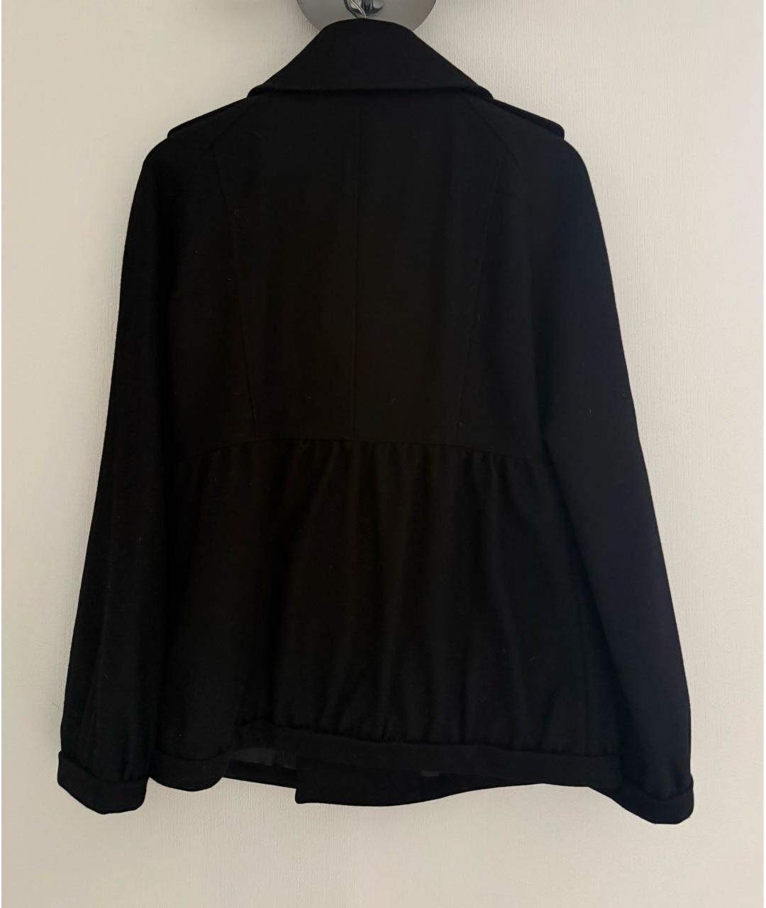 BURBERRY Черное шерстяное пальто, фото 2