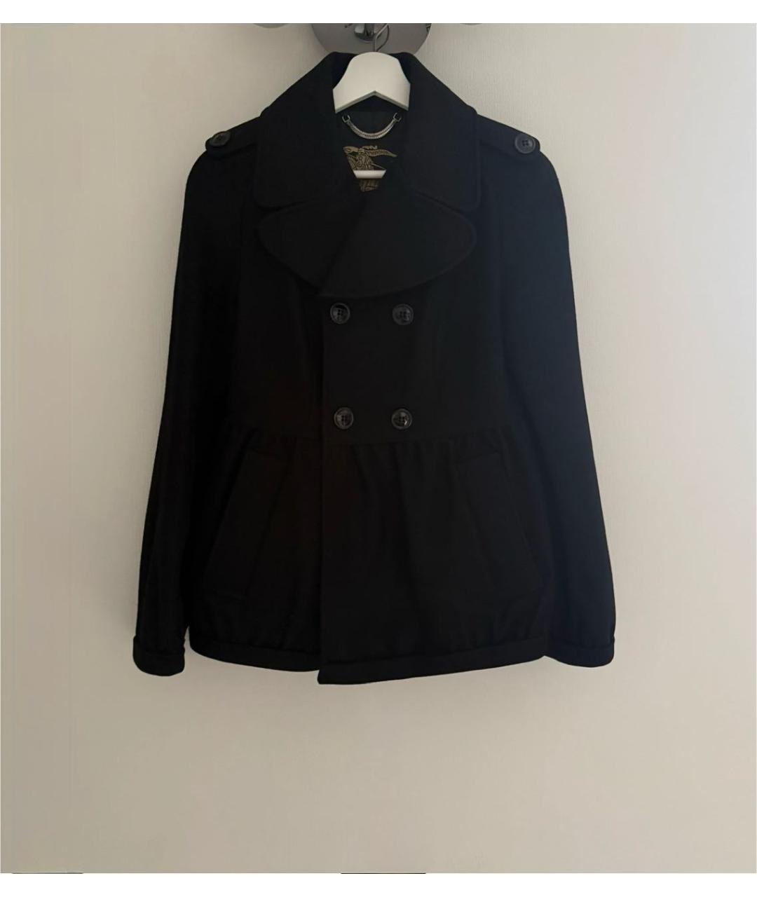 BURBERRY Черное шерстяное пальто, фото 9