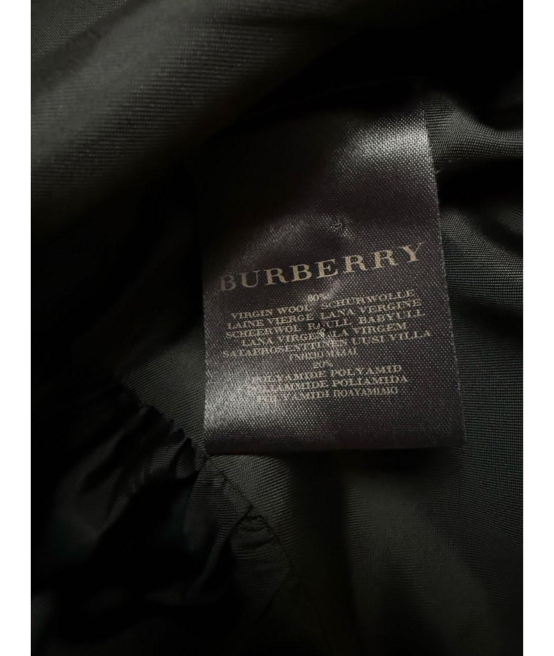 BURBERRY Черное шерстяное пальто, фото 6