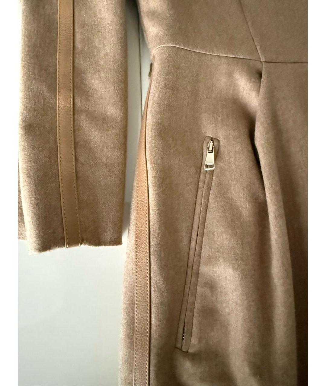 MAX MARA Бежевое шерстяное повседневное платье, фото 3