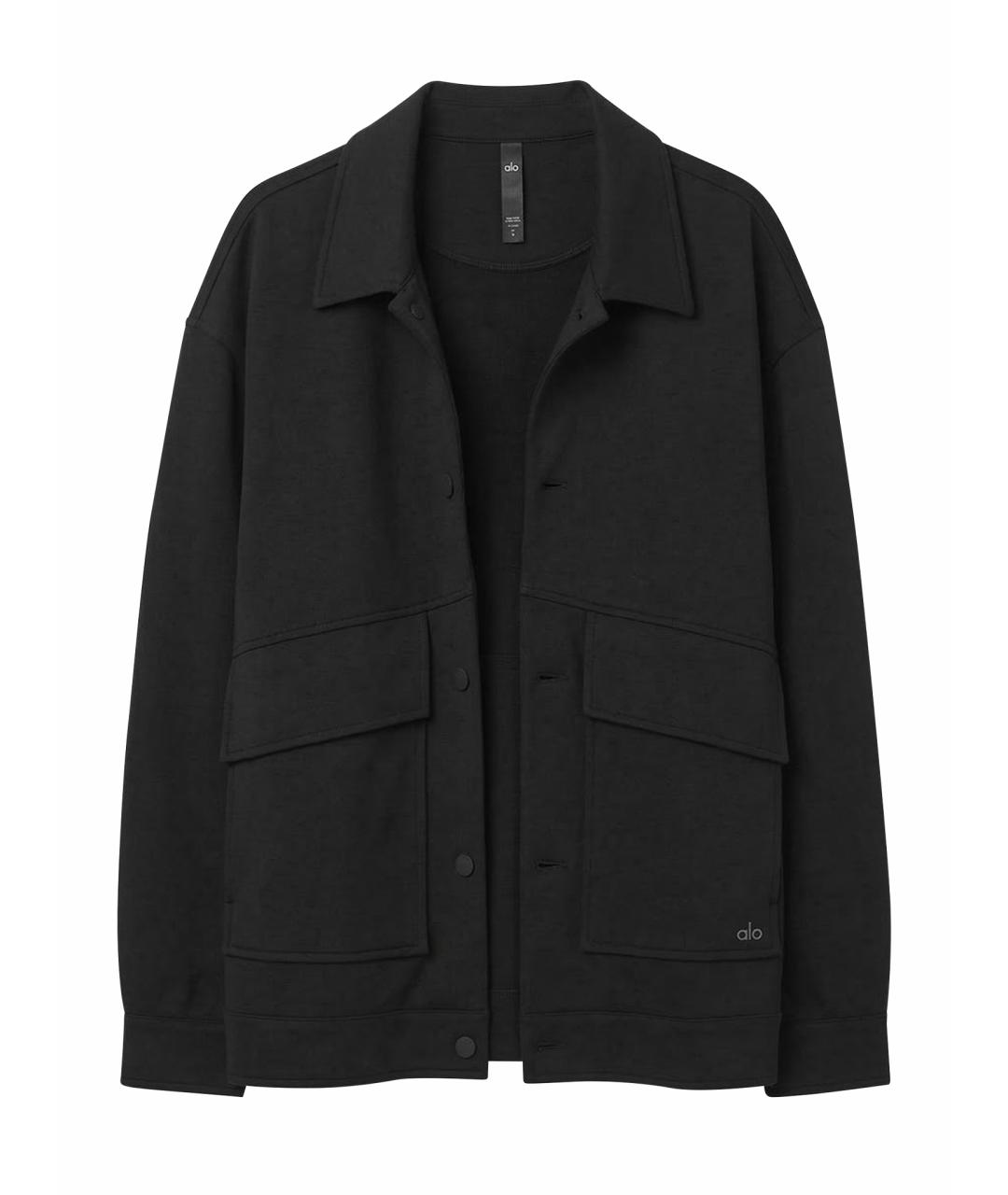 ALO YOGA Черная полиамидовая куртка, фото 1