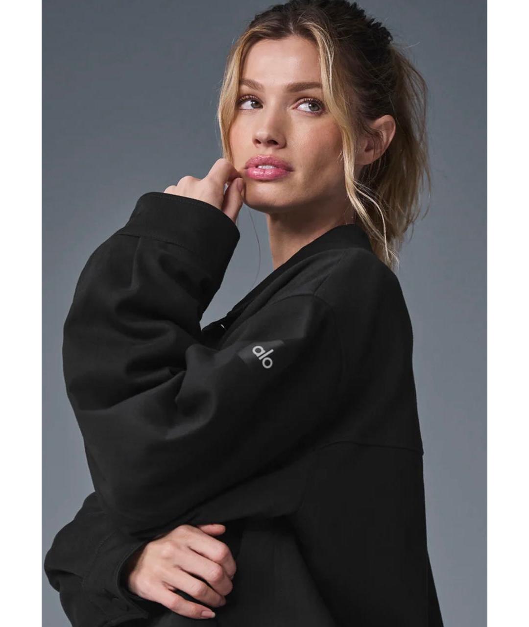 ALO YOGA Черная полиамидовая куртка, фото 5