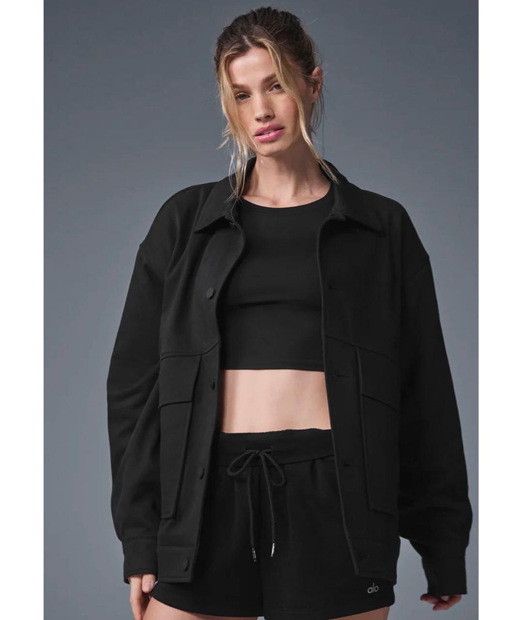 ALO YOGA Черная полиамидовая куртка, фото 9