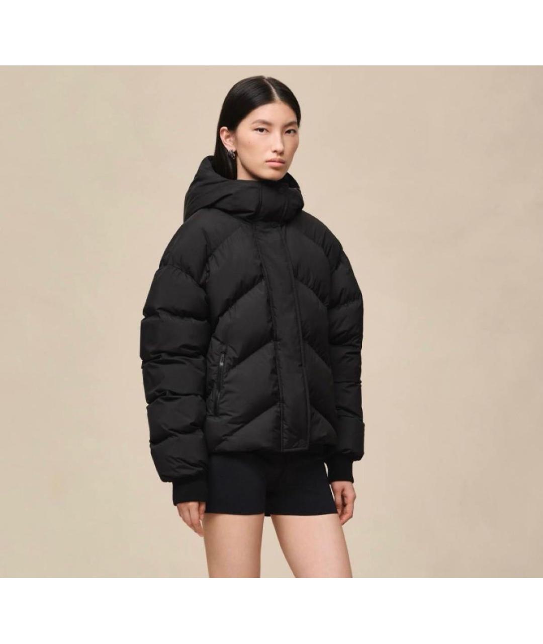 HERMES Черный полиэстеровый пуховик, фото 3