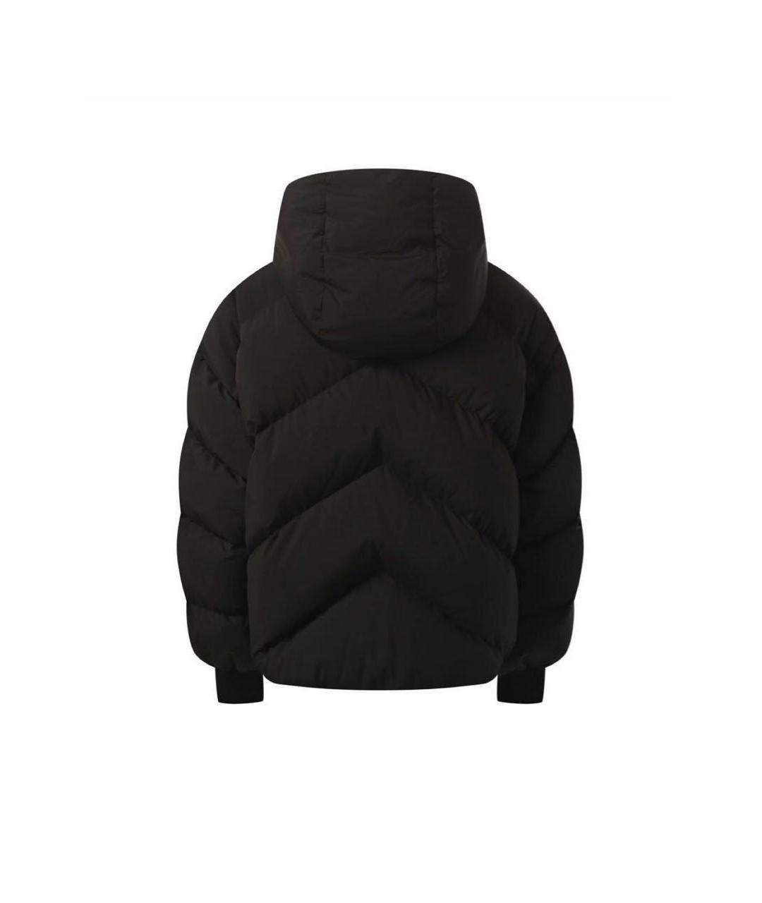 HERMES Черный полиэстеровый пуховик, фото 2