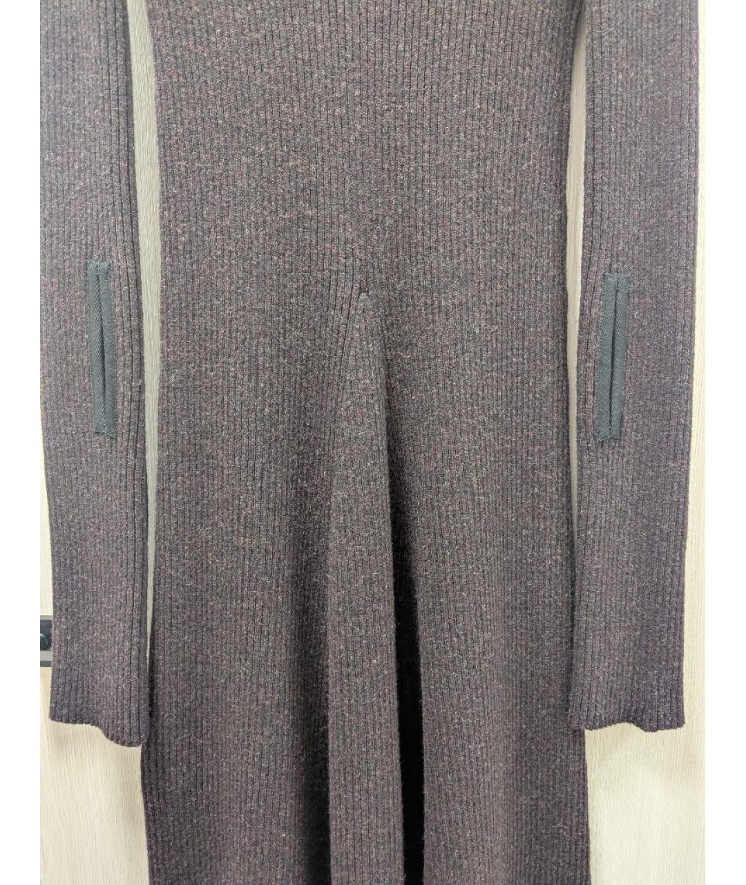 CELINE Коричневое шерстяное повседневное платье, фото 4