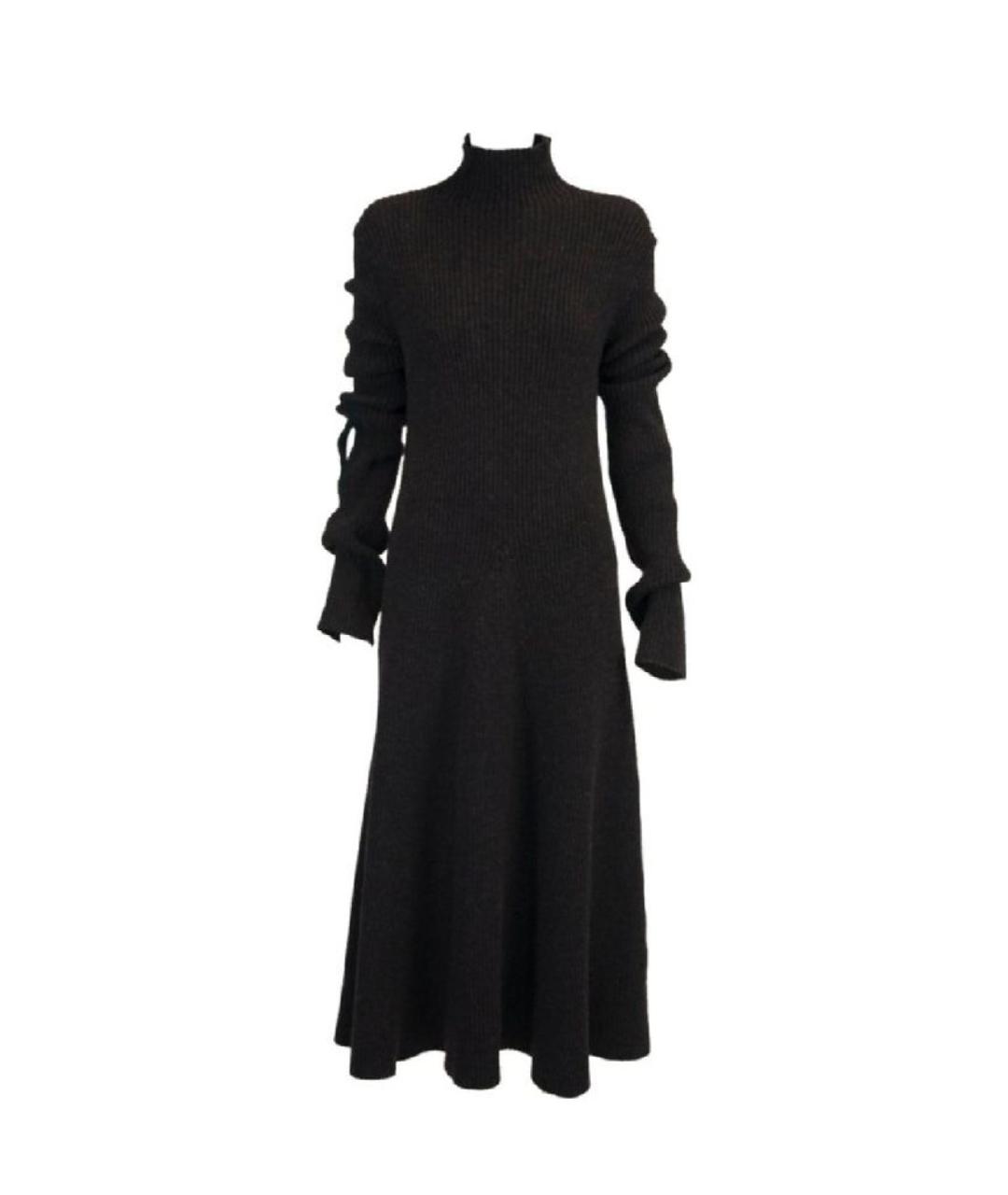 CELINE Коричневое шерстяное повседневное платье, фото 1