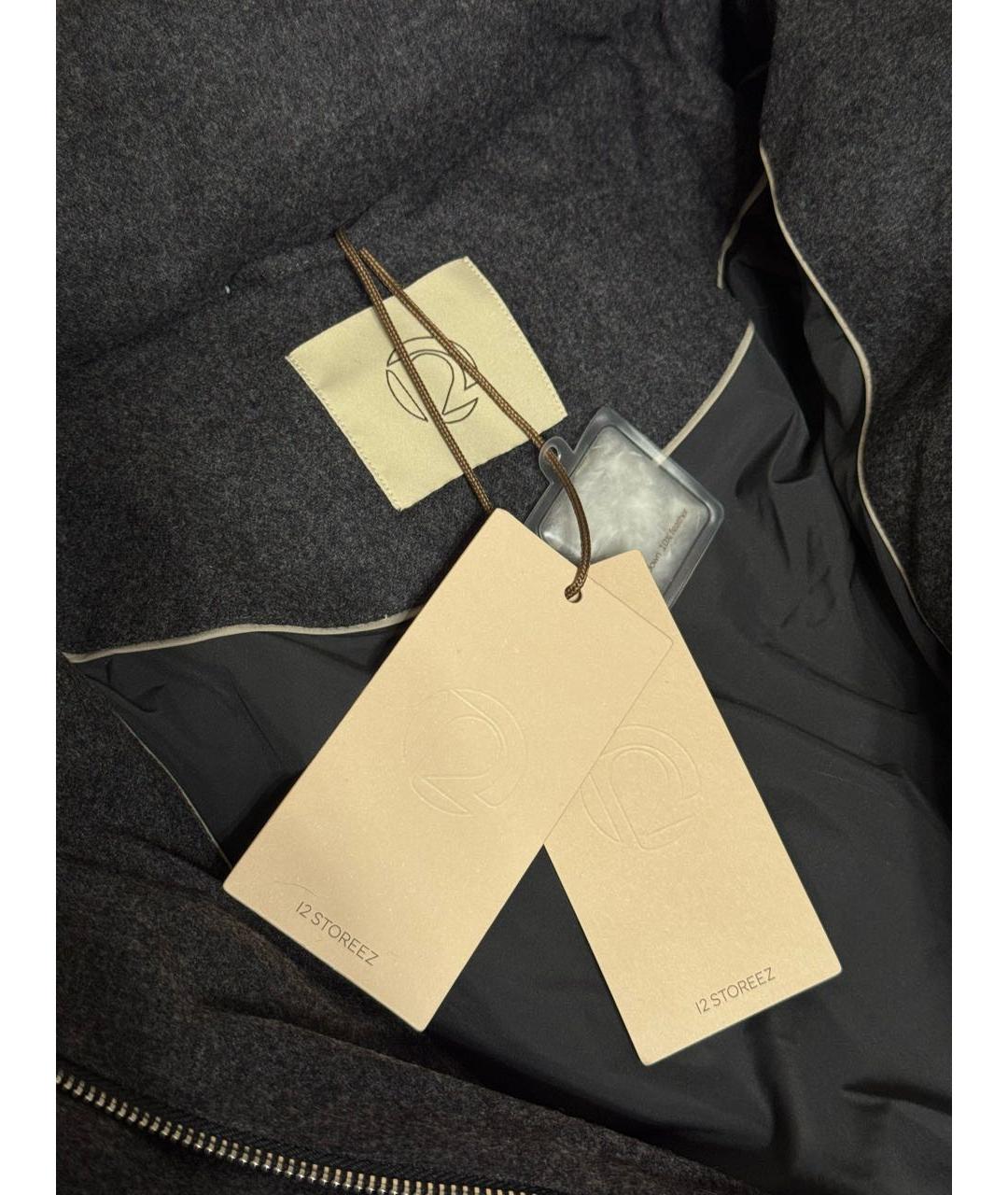 12 STOREEZ Антрацитовый шерстяной пуховик, фото 8